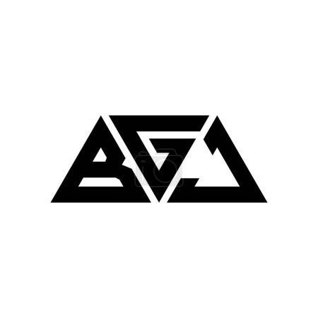 Téléchargez les illustrations : BGJ triangle lettre logo design avec forme de triangle. BGJ triangle logo design monogramme. Modèle de logo vectoriel triangle BGJ avec couleur rouge. Logo triangulaire BGJ Logo simple, élégant et luxueux. BGJ - en licence libre de droit