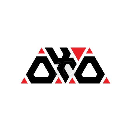 Téléchargez les illustrations : OXO triangle lettre logo design avec forme de triangle. Monogramme OXO logo triangle design. Modèle de logo vectoriel triangle OXO avec couleur rouge. Logo triangulaire OXO Logo simple, élégant et luxueux. OXO - en licence libre de droit