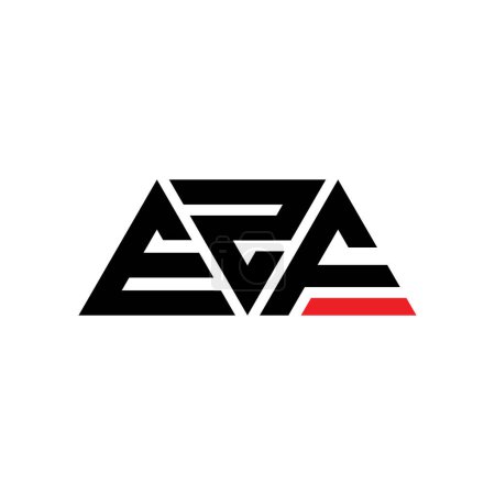 Ilustración de Diseño de logotipo de letra de triángulo EZF con forma de triángulo. Diseño del logotipo del triángulo EZF monograma. Plantilla de logotipo de vector de triángulo EZF con color rojo. Logo triangular EZF Logotipo simple, elegante y lujoso. EZF - Imagen libre de derechos