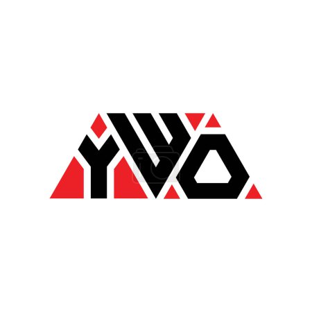 Illustration for YWO triangle letter logo design with triangle shape. YWO triangle logo design monogram. YWO triangle vector logo template with red color. YWO triangular logo Simple, Elegant, and Luxurious Logo. YWO - Royalty Free Image