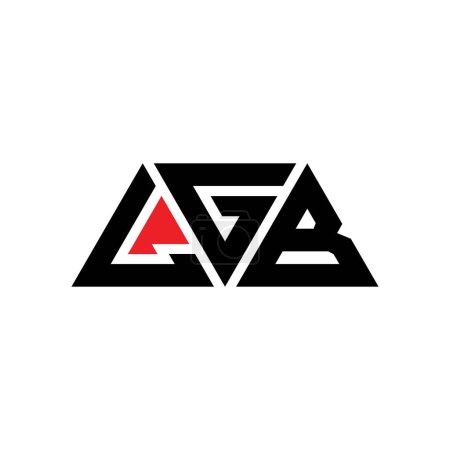 Illustration for LGB triangle letter logo design with triangle shape. LGB triangle logo design monogram. LGB triangle vector logo template with red color. LGB triangular logo Simple, Elegant, and Luxurious Logo. LGB - Royalty Free Image