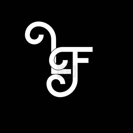 Ilustración de Diseño del logotipo de la letra LF. Letras iniciales icono del logotipo de LF. Plantilla de diseño de logotipo minimalista LF de letra abstracta. L F vector de diseño de letras con colores negros. Logotipo - Imagen libre de derechos
