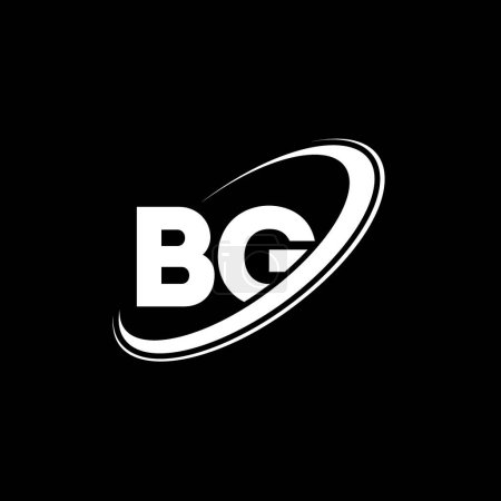 Téléchargez les illustrations : BG B G lettre logo design. Lettre initiale BG cercle lié en majuscule logo monogramme rouge et bleu. Logo BG, design B G. bg, b g - en licence libre de droit
