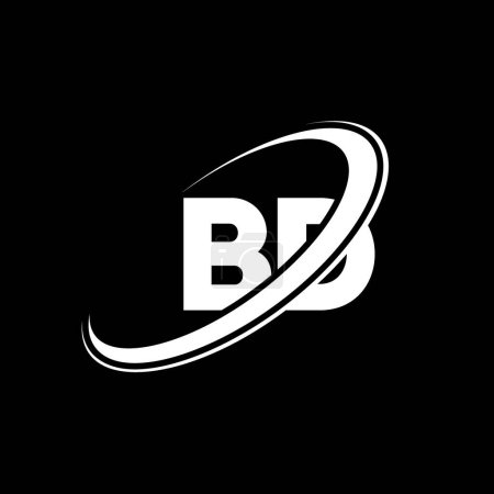 Téléchargez les illustrations : BD B D lettre logo design. Lettre initiale BD cercle lié en majuscule logo monogramme rouge et bleu. Logo BD, design B D. bd, b d - en licence libre de droit