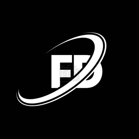 Ilustración de Diseño del logotipo de la letra FD F D. Letra inicial FD círculo vinculado en mayúsculas logotipo monograma rojo y azul. Logo FD, diseño F D. fd, f d - Imagen libre de derechos