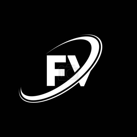 Illustration for FV F V letter logo design. Initial letter FV linked circle uppercase monogram logo red and blue. FV logo, F V design. fv, f v - Royalty Free Image