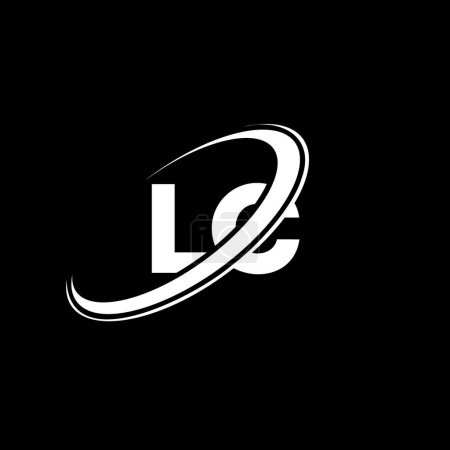 Téléchargez les illustrations : LC L C lettre logo design. Lettre initiale LC cercle lié en majuscule logo monogramme rouge et bleu. Logo LC, design L C. lc, l c - en licence libre de droit