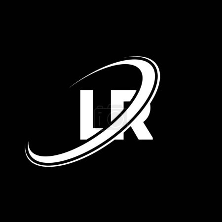 Téléchargez les illustrations : LR L R lettre logo design. Lettre initiale LR cercle lié en majuscule logo monogramme rouge et bleu. Logo LR, design L R. Lr, l r - en licence libre de droit