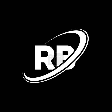 Illustration for RB R B letter logo design. Initial letter RB linked circle uppercase monogram logo red and blue. RB logo, R B design. rb, r b - Royalty Free Image