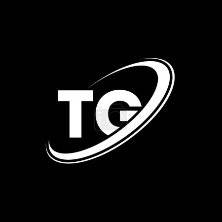 Téléchargez les illustrations : TG T G lettre logo design. Lettre initiale TG cercle lié en majuscule logo monogramme rouge et bleu. Logo TG, design T G. tg, t g - en licence libre de droit