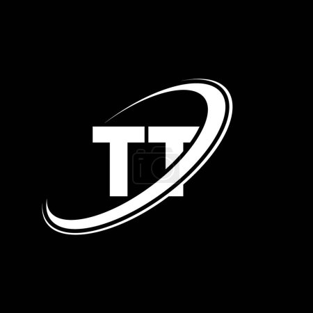 Téléchargez les illustrations : TT T T lettre logo design. Lettre initiale TT cercle lié en majuscule logo monogramme rouge et bleu. Logo TT, design T T. tt, t t - en licence libre de droit
