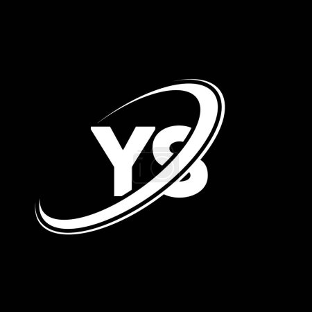 Illustration for YS Y S letter logo design. Initial letter YS linked circle uppercase monogram logo red and blue. YS logo, Y S design. ys, y s - Royalty Free Image