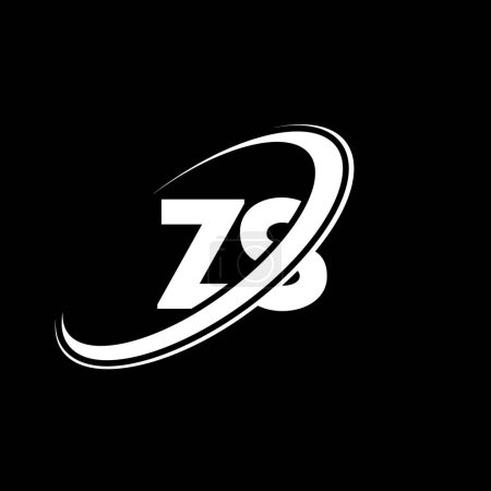 Téléchargez les illustrations : ZS Z S lettre logo design. Lettre initiale ZS cercle lié en majuscule logo monogramme rouge et bleu. Logo ZS, design Z S. zs, z s - en licence libre de droit
