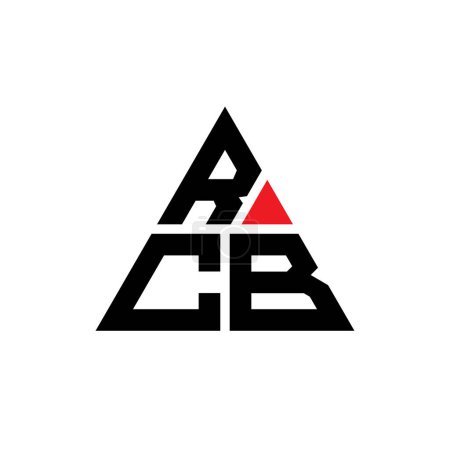 Ilustración de Diseño del logotipo de la letra del triángulo RCB con forma de triángulo. Diseño del logotipo del triángulo RCB monograma. Plantilla de logotipo de vector triangular RCB con color rojo. Logotipo triangular RCB Logotipo simple, elegante y lujoso. - Imagen libre de derechos