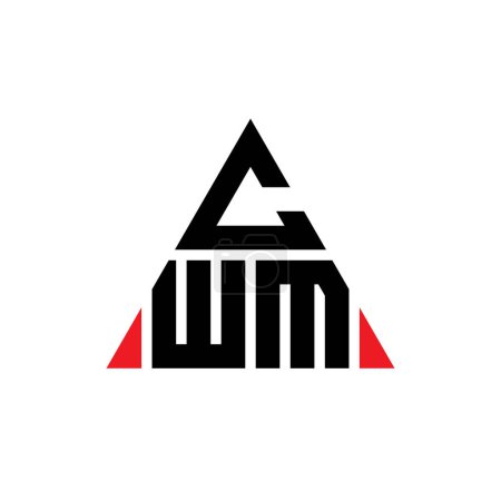 Foto de Diseño del logotipo de la letra del triángulo CWM con forma de triángulo. Monograma de diseño del logotipo del triángulo CWM. Plantilla de logotipo de vector de triángulo CWM con color rojo. Logo triangular de CWM Logotipo simple, elegante y lujoso. - Imagen libre de derechos