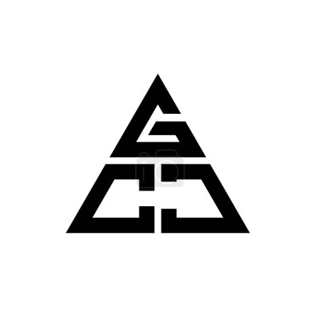 Téléchargez les illustrations : GCJ triangle lettre logo design avec forme de triangle. GCJ triangle logo design monogramme. Modèle de logo vectoriel triangle GCJ avec couleur rouge. Logo triangulaire GCJ Logo simple, élégant et luxueux. - en licence libre de droit