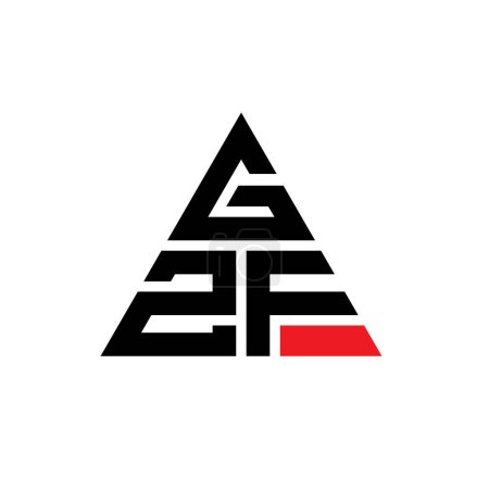 Téléchargez les photos : GZF triangle lettre logo design avec forme de triangle. Monogramme de conception de logo triangle GZF. Modèle de logo vectoriel triangle GZF avec couleur rouge. Logo triangulaire GZF Logo simple, élégant et luxueux. - en image libre de droit