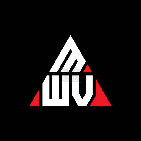 Ilustración de Diseño del logotipo de la letra del triángulo MWV con forma de triángulo. Monograma de diseño del logotipo del triángulo MWV. Plantilla de logotipo de vector de triángulo MWV con color rojo. Logotipo triangular MWV Logotipo simple, elegante y lujoso. - Imagen libre de derechos