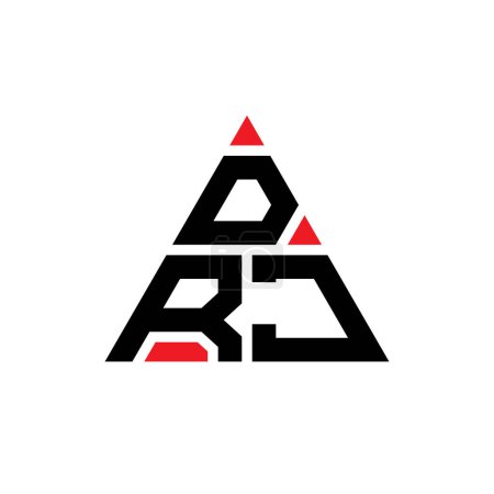 Téléchargez les illustrations : DRJ triangle lettre logo design avec forme de triangle. Monogramme de conception de logo de triangle DRJ. Modèle de logo vectoriel triangle DRJ avec couleur rouge. Logo triangulaire DRJ Logo simple, élégant et luxueux. - en licence libre de droit