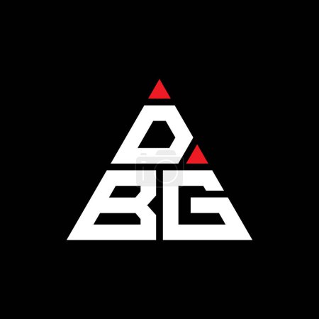 Téléchargez les illustrations : DBG triangle lettre logo design avec forme de triangle. DBG logo triangle design monogramme. Modèle de logo vectoriel triangle DBG avec couleur rouge. Logo triangulaire DBG Logo simple, élégant et luxueux. - en licence libre de droit
