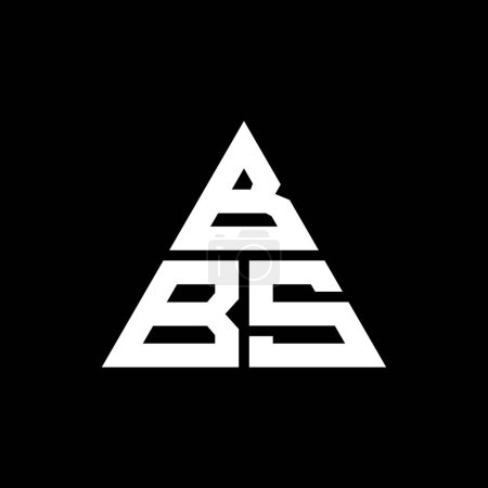 Illustration pour BBS triangle lettre logo design avec forme de triangle. BBS triangle logo design monogramme. Modèle de logo vectoriel triangle BBS avec couleur rouge. Logo triangulaire BBS Logo simple, élégant et luxueux. - image libre de droit