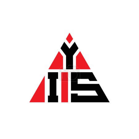 Illustration for YIS triangle letter logo design with triangle shape. YIS triangle logo design monogram. YIS triangle vector logo template with red color. YIS triangular logo Simple, Elegant, and Luxurious Logo. - Royalty Free Image
