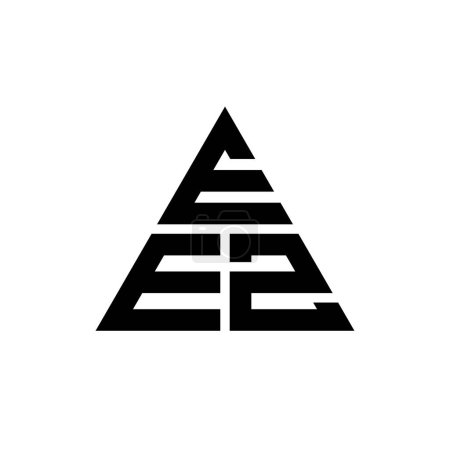 Téléchargez les illustrations : EEZ triangle lettre logo design avec forme de triangle. EEZ triangle logo design monogramme. Modèle de logo vectoriel triangle EEZ avec couleur rouge. Logo triangulaire EEZ Logo simple, élégant et luxueux. - en licence libre de droit