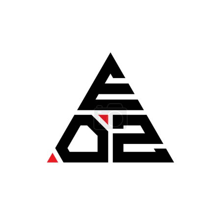 Téléchargez les illustrations : EOZ triangle lettre logo design avec forme de triangle. EOZ triangle logo design monogramme. Modèle de logo vectoriel triangle EOZ avec couleur rouge. Logo triangulaire EOZ Logo simple, élégant et luxueux. - en licence libre de droit