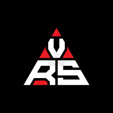 Ilustración de Diseño del logotipo de letra de triángulo VRS con forma de triángulo. Monograma de diseño del logotipo del triángulo VRS. Plantilla de logotipo de vector de triángulo VRS con color rojo. Logotipo triangular VRS Logotipo simple, elegante y lujoso. - Imagen libre de derechos