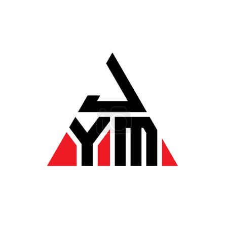 Illustration for JYM triangle letter logo design with triangle shape. JYM triangle logo design monogram. JYM triangle vector logo template with red color. JYM triangular logo Simple, Elegant, and Luxurious Logo. - Royalty Free Image