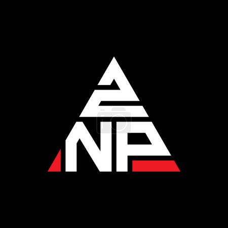 Illustration for ZNP triangle letter logo design with triangle shape. ZNP triangle logo design monogram. ZNP triangle vector logo template with red color. ZNP triangular logo Simple, Elegant, and Luxurious Logo. - Royalty Free Image