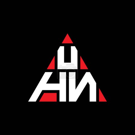 Téléchargez les illustrations : UHN triangle lettre logo design avec forme de triangle. UHN logo triangle design monogramme. Modèle de logo vectoriel triangle UHN avec couleur rouge. Logo triangulaire UHN Logo simple, élégant et luxueux. - en licence libre de droit