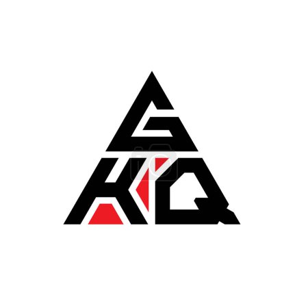 Ilustración de Diseño del logotipo de la letra del triángulo GKQ con forma de triángulo. Monograma de diseño del logotipo del triángulo GKQ. Plantilla de logotipo de vector de triángulo GKQ con color rojo. Logo triangular de GKQ Logotipo simple, elegante y lujoso. - Imagen libre de derechos