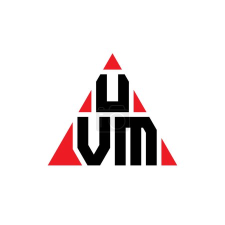 Illustration for UVM triangle letter logo design with triangle shape. UVM triangle logo design monogram. UVM triangle vector logo template with red color. UVM triangular logo Simple, Elegant, and Luxurious Logo. - Royalty Free Image
