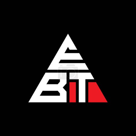 Téléchargez les illustrations : EBT triangle lettre logo design avec forme de triangle. Monogramme EBT logo triangle design. Modèle de logo vectoriel triangle EBT avec couleur rouge. Logo triangulaire EBT Logo simple, élégant et luxueux. - en licence libre de droit