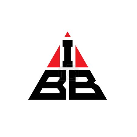 Illustration for IBB triangle letter logo design with triangle shape. IBB triangle logo design monogram. IBB triangle vector logo template with red color. IBB triangular logo Simple, Elegant, and Luxurious Logo. - Royalty Free Image