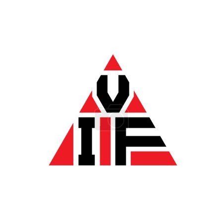 Ilustración de Diseño de logotipo de letra triángulo VIF con forma de triángulo. Diseño del logotipo del triángulo VIF monograma. Plantilla de logotipo de triángulo VIF con color rojo. Logo triangular VIF Logotipo simple, elegante y lujoso. - Imagen libre de derechos
