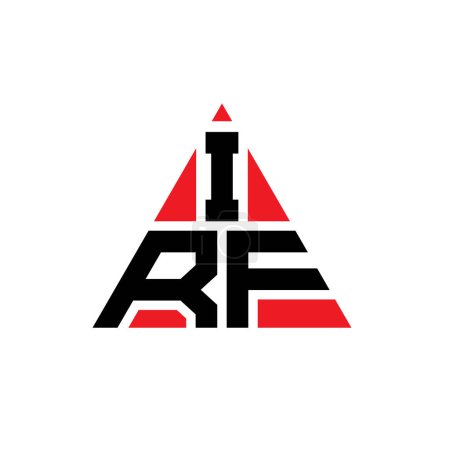 Ilustración de Diseño de logotipo de letra triangular IRF con forma de triángulo. Diseño del logotipo del triángulo IRF monograma. Plantilla de logotipo de vector triangular IRF con color rojo. Logo triangular de IRF Logotipo simple, elegante y lujoso. - Imagen libre de derechos