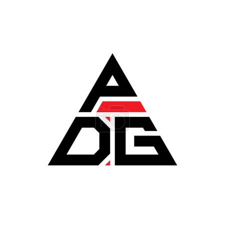 Ilustración de Diseño del logotipo de letra de triángulo PDG con forma de triángulo. Diseño del logotipo del triángulo PDG monograma. Plantilla de logotipo de vector de triángulo PDG con color rojo. Logo triangular PDG Logotipo simple, elegante y lujoso. - Imagen libre de derechos