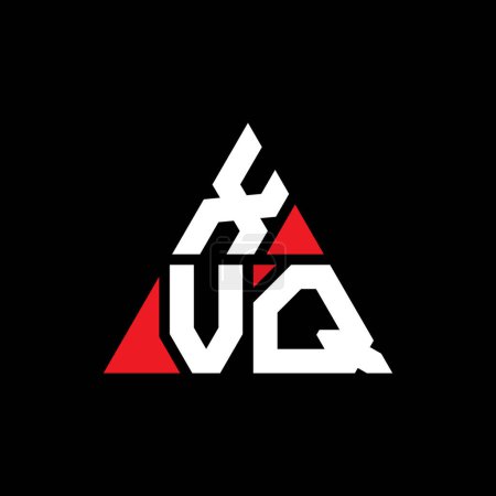 Ilustración de Diseño del logotipo de letra triangular XVQ con forma de triángulo. Monograma de diseño del logotipo del triángulo XVQ. XVQ triángulo vector logotipo plantilla con color rojo. Logotipo triangular XVQ Logotipo simple, elegante y lujoso. - Imagen libre de derechos