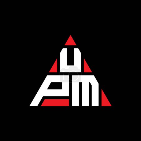 Téléchargez les illustrations : UPM triangle lettre logo design avec forme de triangle. Monogramme design logo triangle UPM. Modèle de logo vectoriel triangle UPM avec couleur rouge. Logo triangulaire UPM Logo simple, élégant et luxueux. - en licence libre de droit