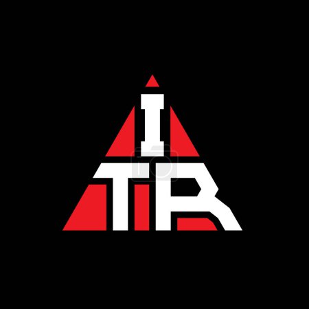 Photo for ITR triangle letter logo design with triangle shape. ITR triangle logo design monogram. ITR triangle vector logo template with red color. ITR triangular logo Simple, Elegant, and Luxurious Logo. - Royalty Free Image