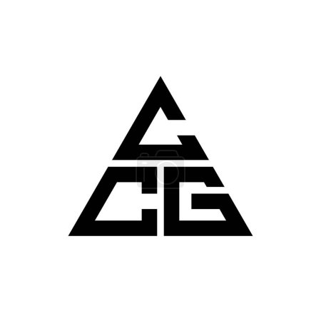 Ilustración de Diseño del logotipo de la letra del triángulo CCG con forma de triángulo. Diseño del logotipo del triángulo CCG monograma. Plantilla de logotipo de vector de triángulo CCG con color rojo. Logo triangular CCG Logotipo simple, elegante y lujoso. - Imagen libre de derechos