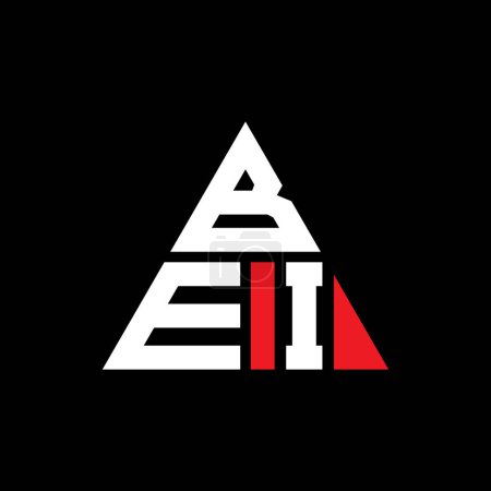 Téléchargez les illustrations : Design logo lettre triangle BEI avec forme triangle. Monogramme design logo BEI triangle. Modèle de logo vectoriel triangle BEI avec couleur rouge. Logo BEI triangulaire Logo simple, élégant et luxueux. - en licence libre de droit