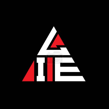 Ilustración de Diseño del logotipo de la letra del triángulo LIE con forma de triángulo. Monograma de diseño del logotipo del triángulo LIE. LIE triángulo vector logotipo plantilla con color rojo. Logotipo triangular LIE Logotipo simple, elegante y lujoso. - Imagen libre de derechos