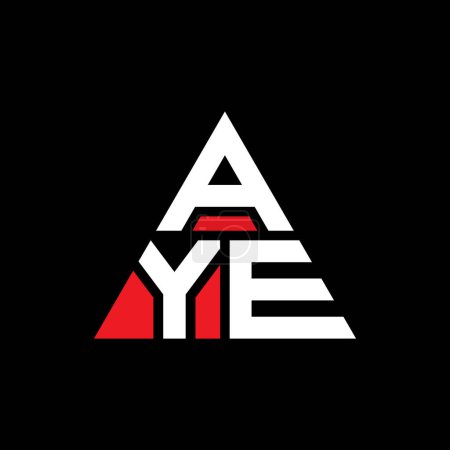 Illustration for AYE triangle letter logo design with triangle shape. AYE triangle logo design monogram. AYE triangle vector logo template with red color. AYE triangular logo Simple, Elegant, and Luxurious Logo. - Royalty Free Image