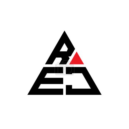 Téléchargez les illustrations : REJ triangle lettre logo design avec forme de triangle. Monogramme design REJ triangle logo. Modèle de logo vectoriel triangle REJ avec couleur rouge. Logo triangulaire REJ Logo simple, élégant et luxueux. - en licence libre de droit