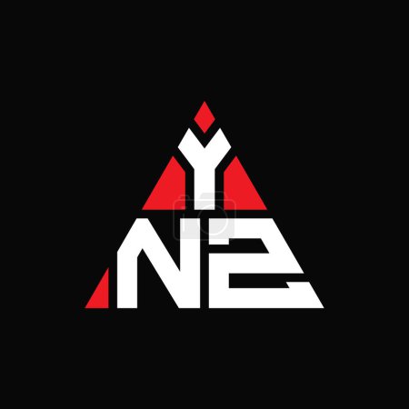 Téléchargez les illustrations : YNZ triangle lettre logo design avec forme de triangle. Monogramme de logo triangle YNZ. Modèle de logo vectoriel triangle YNZ avec couleur rouge. Logo triangulaire YNZ Logo simple, élégant et luxueux. - en licence libre de droit