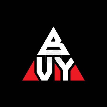 Téléchargez les photos : BVY triangle lettre logo design avec forme de triangle. BVY triangle logo design monogramme. Modèle de logo vectoriel triangle BVY avec couleur rouge. Logo triangulaire BVY Logo simple, élégant et luxueux. - en image libre de droit