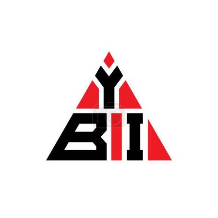 Téléchargez les illustrations : YBI triangle lettre logo design avec forme de triangle. Monogramme de logo triangle YBI. Modèle de logo vectoriel triangle YBI avec couleur rouge. Logo triangulaire YBI Logo simple, élégant et luxueux. - en licence libre de droit
